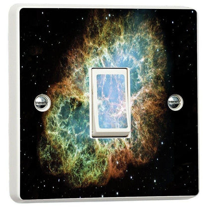 Crab Space Nebula Light Switch Sticker Cover Vinyl Skin Wall Decal Decor