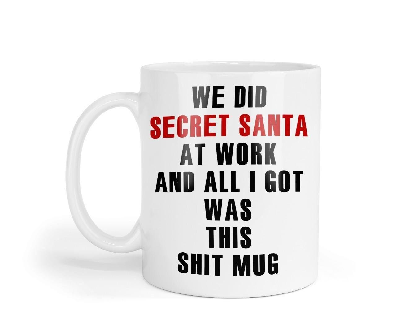 We Did Secret Santa Mug & Coaster Set Funny Sarcastic Coworker Christmas Gift