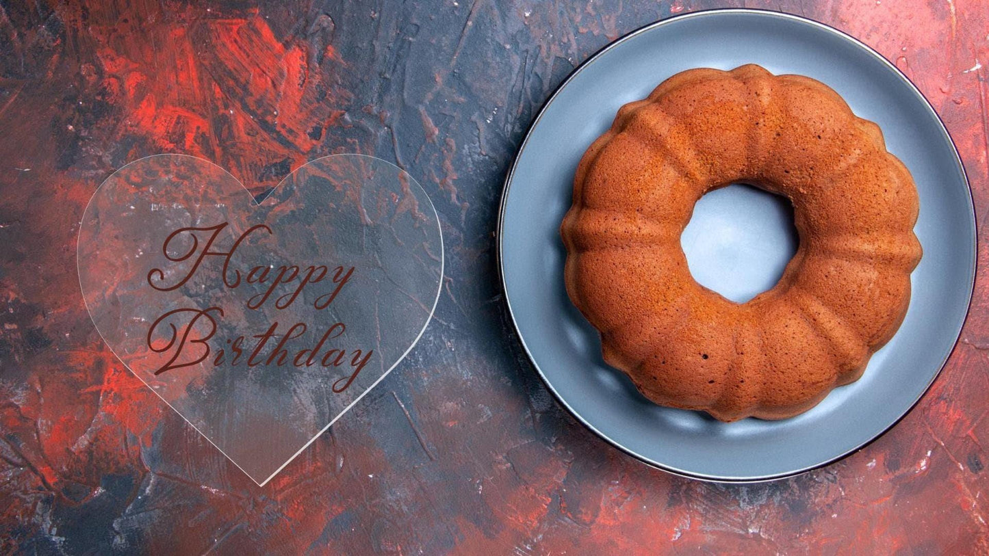 2 Acrylic Heart Shape Ganaching Plates Clear Ganache Cake Decorating Board Various Sizes