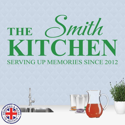 Personalised Custom Family Name Kitchen Home Wall Sticker Gift Vinyl Decal