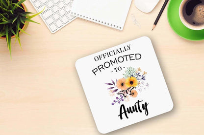 Promoted To Auntie Mug: Floral New Aunt Gift