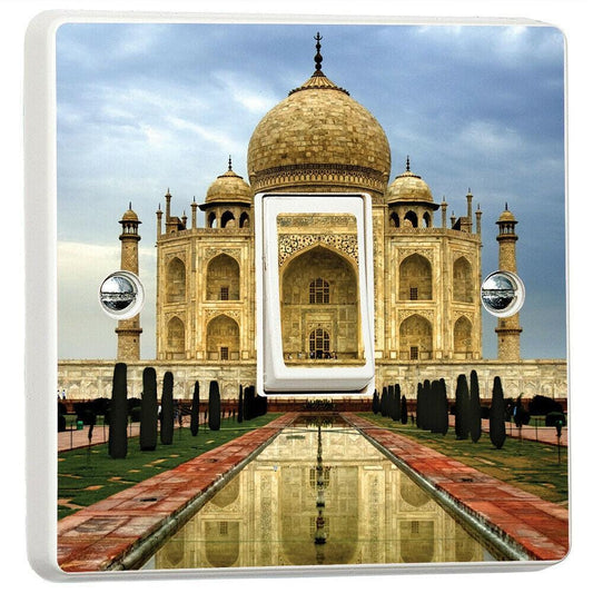 Taj Mahal India 3d Decor Light Switch Sticker Cover Vinyl Skin Wall Decal Decor