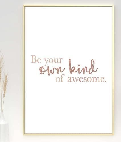 Be You Own Kind Awesome Motivational Positive Thoughts Quote Poster Print Wall