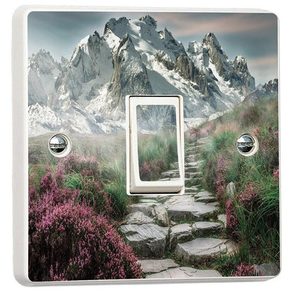 Mountain Path 3d Light Switch Sticker Cover Vinyl Skin Wall Decal Bedroom Decor