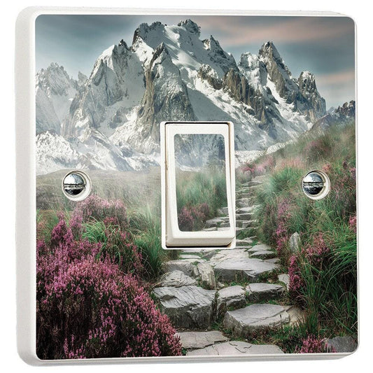 Mountain Path 3d Light Switch Sticker Cover Vinyl Skin Wall Decal Bedroom Decor