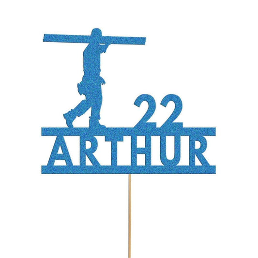 Personalised Construction Worker Cake Topper Custom Builder Cake Decoration Any Name Age