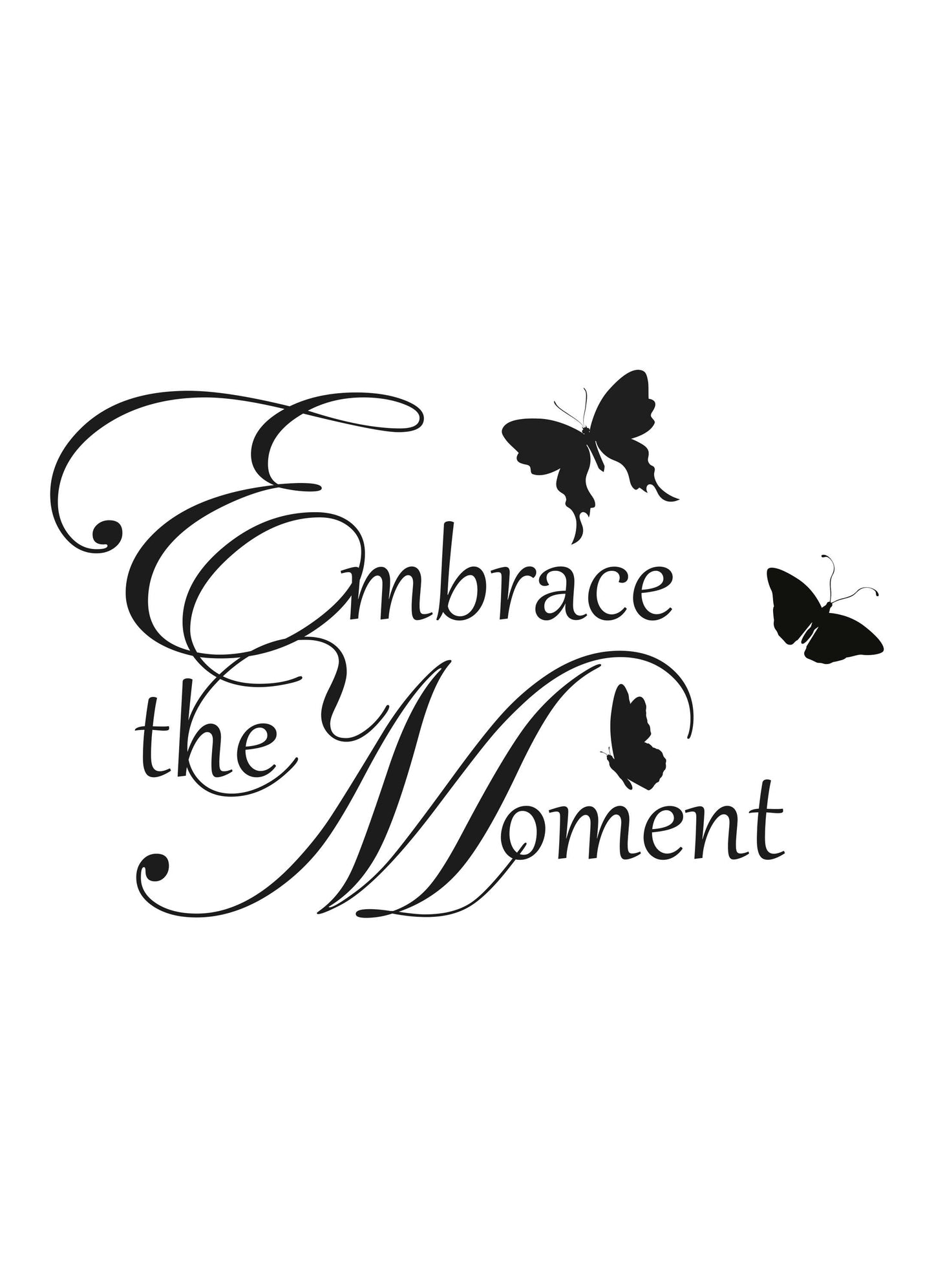 Embrace The Moments Inspirational Positive Thought Quote Poster Print Wall