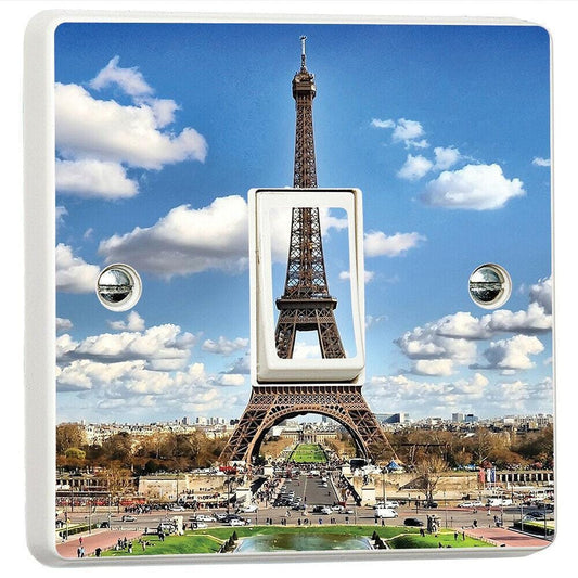 Eiffel Tower Paris 3d Light Switch Sticker Cover Vinyl Skin Wall Decal Decor