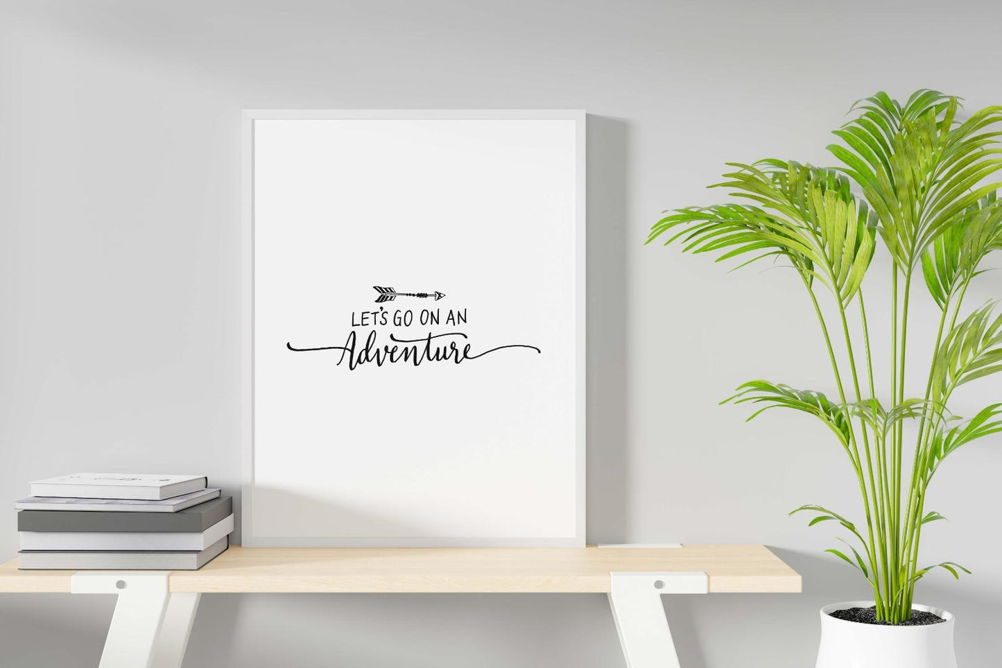 Lets Go On An Adventure Inspirational Positive Thoughts Poster Print Wall Art