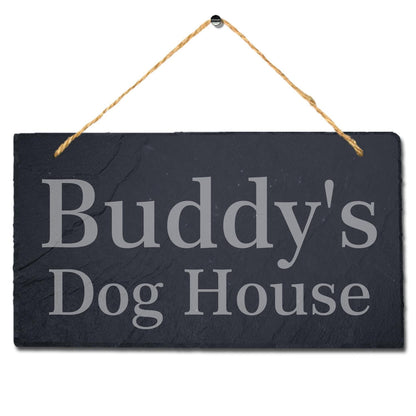 Personalised Garden Shed Or Door Sign Laser Engraved Slate Plaque Stone