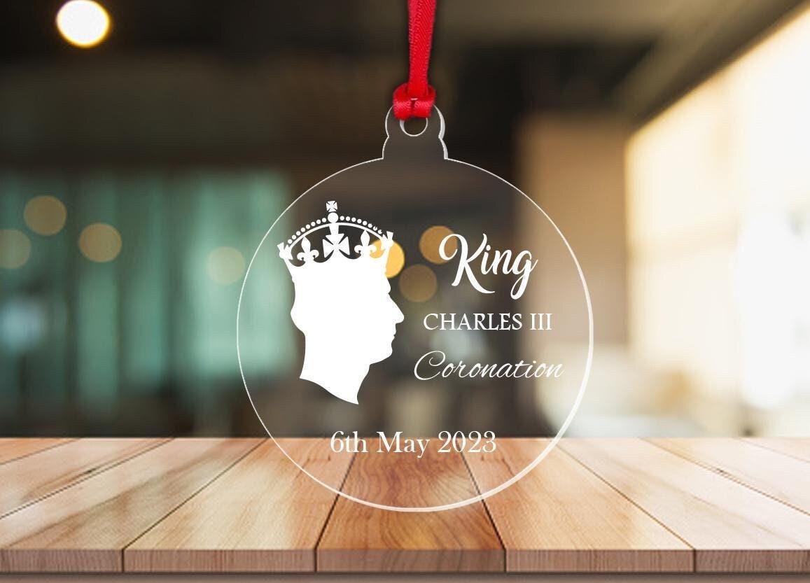 King Charles III Coronation Bauble Souvenir Commemorative Hanging Decoration