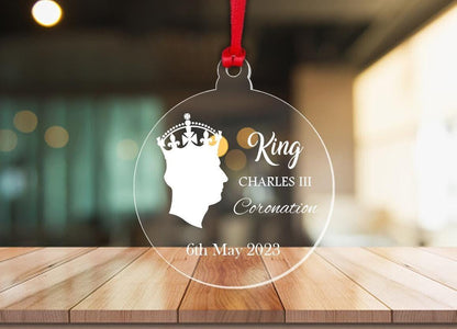 King Charles III Coronation Bauble Souvenir Commemorative Hanging Decoration