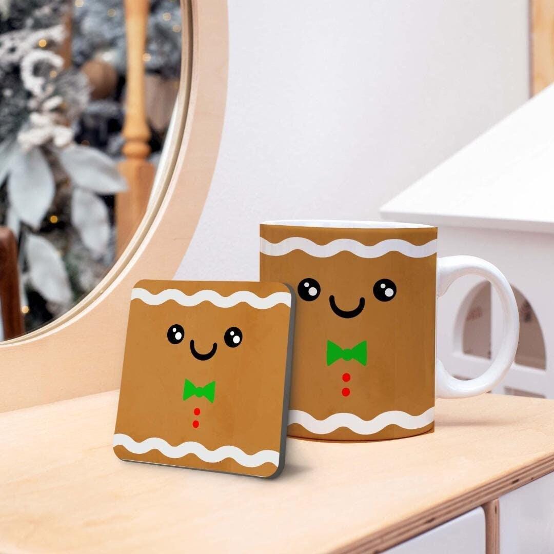 Christmas Mug & Coaster Gift Set Xmas Coffee Cup Dad Son Friends Gift Keepsake