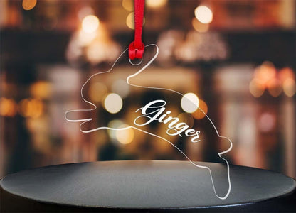 Personalised Rabbit Christmas Bauble Pet Bunny Name Xmas Tree Decoration Gift