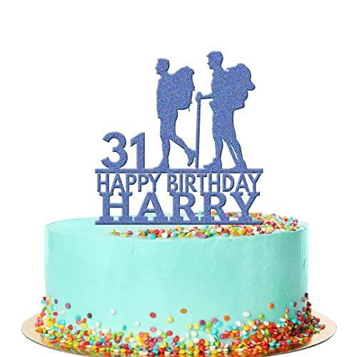 Personalised Acrylic Hiking Backpack Boys Birthday Cake Topper Decoration Gift
