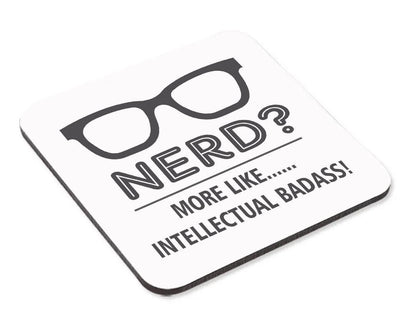 Nerd Mug & Coaster Set More Like Intellectual Funny Birthday Christmas Tea Gift