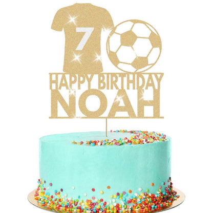 Custom Football Shirt Birthday Cake Topper Personalised Sports Party Decoration