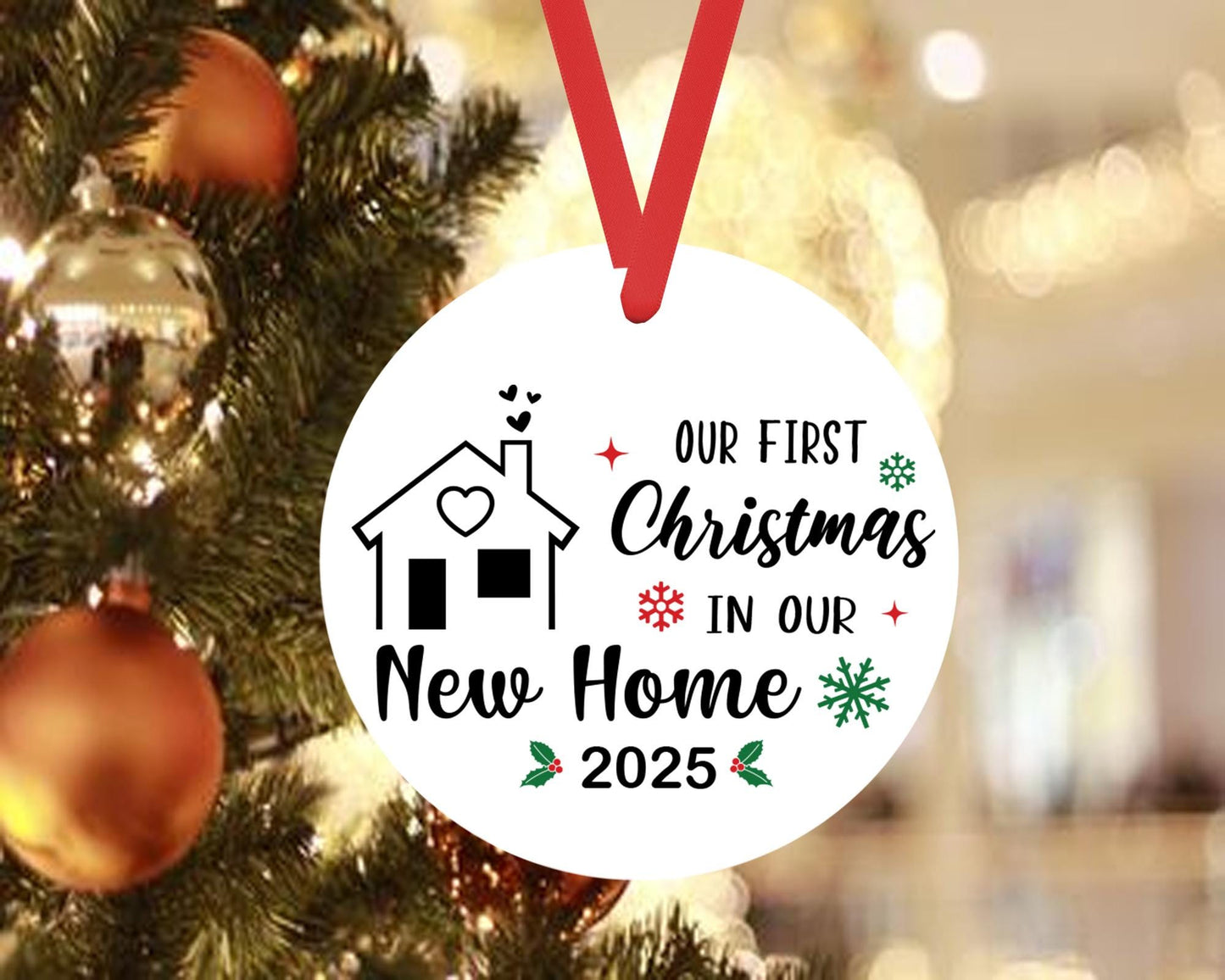 First Christmas In Our New Home Bauble 1st Xmas Ceramic Ornament Keepsake Gift