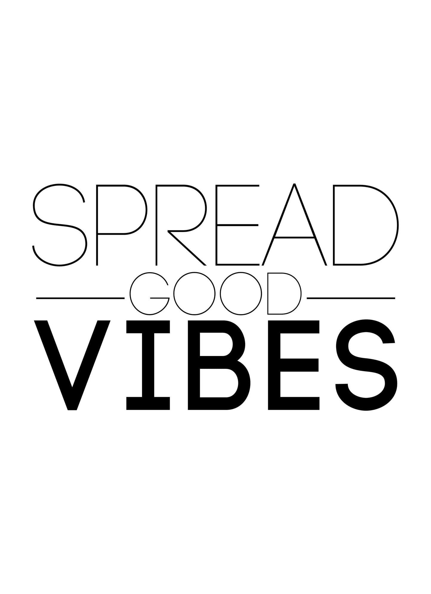 Spread Good Vibes Motivational Inspirational Positive Quote Poster Print Wall