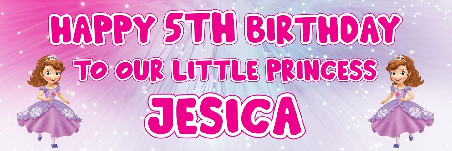 Personalised Little Prince/Princess Birthday Banner: Custom Name & Age (2-Pack)