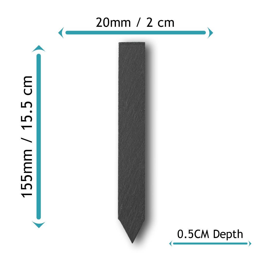 Personalised Slate Memorial Plant Marker: Engraved Garden Decor Customise with Any Text