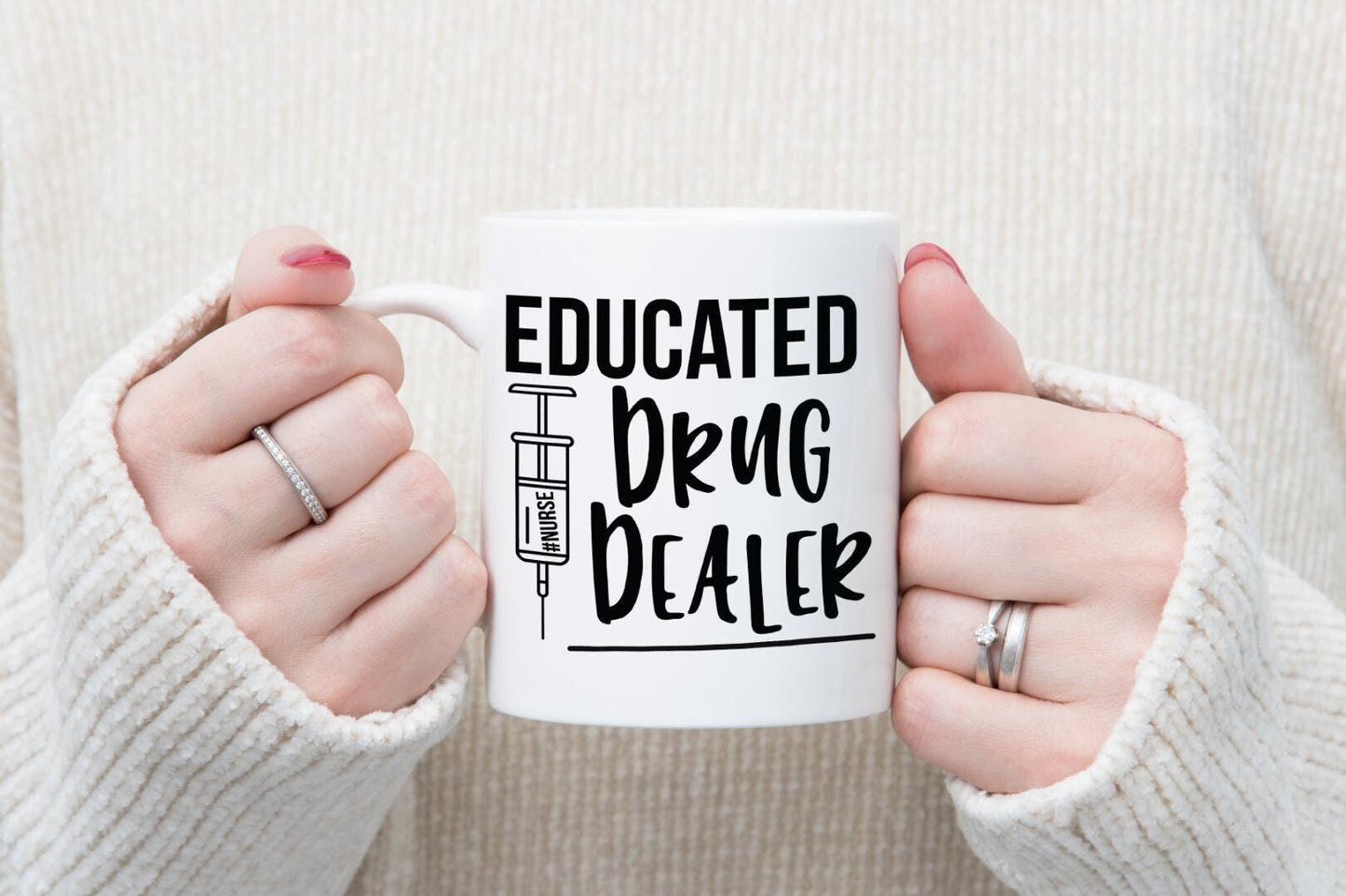 Educated Drug Dealers Mug & Coaster Set Funny Doctor Nurse Birthday Coffee Gift