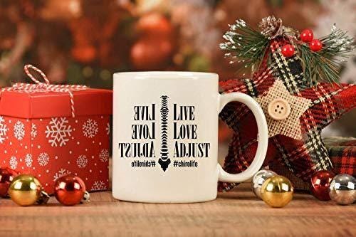 Live Love Adjust Mug: Funny Chiropractor Gift - UK Made