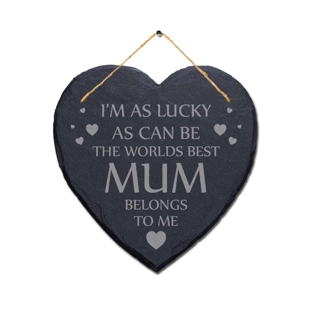 I Love You Mum Gifts Slate Sign For Birthday Someone Special Mummy Mothers Day Plaque