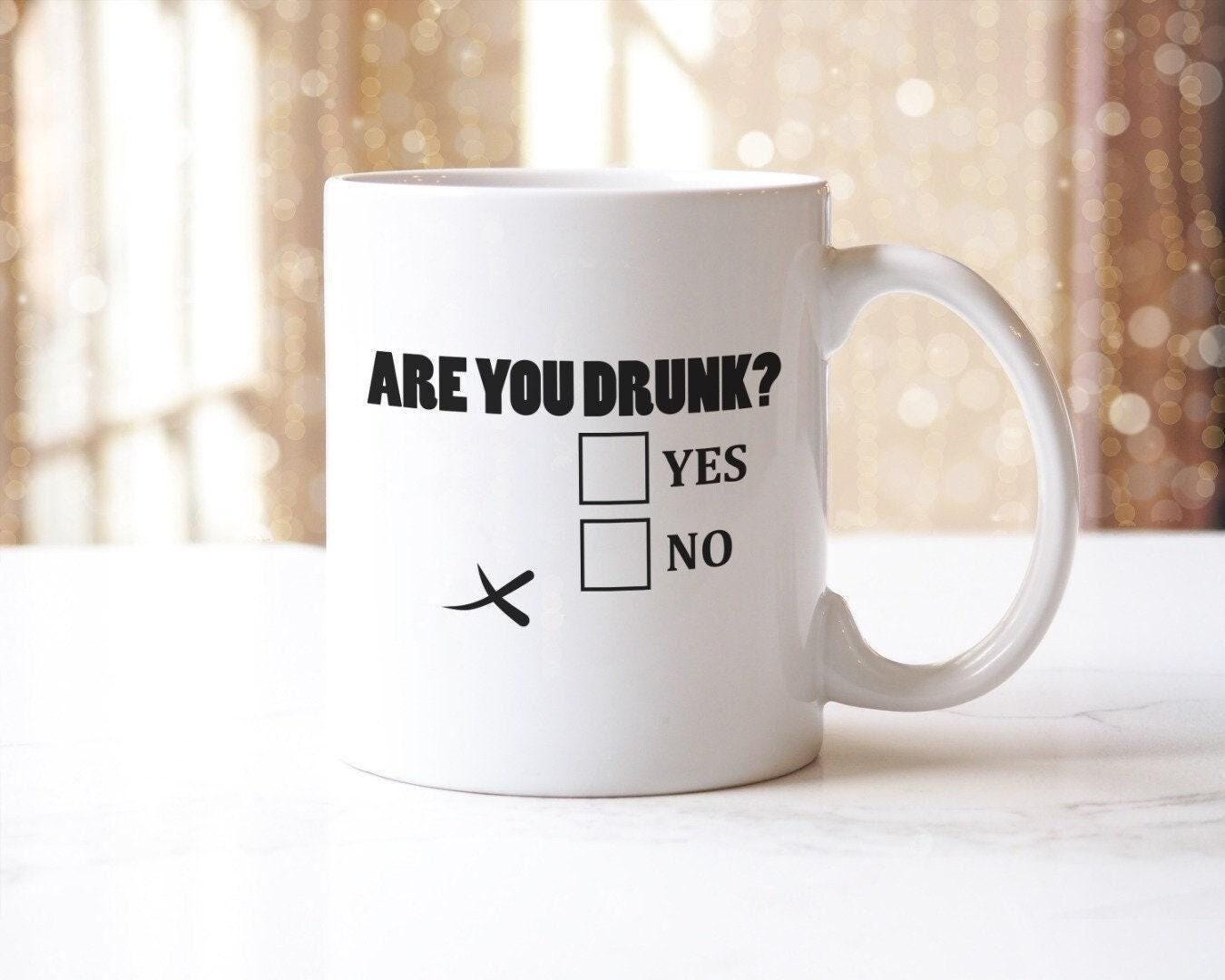 Are You Drunk? Ceramic Novelty Mug & Coaster Funny Workspace Office Gift Coffee Tea Cup