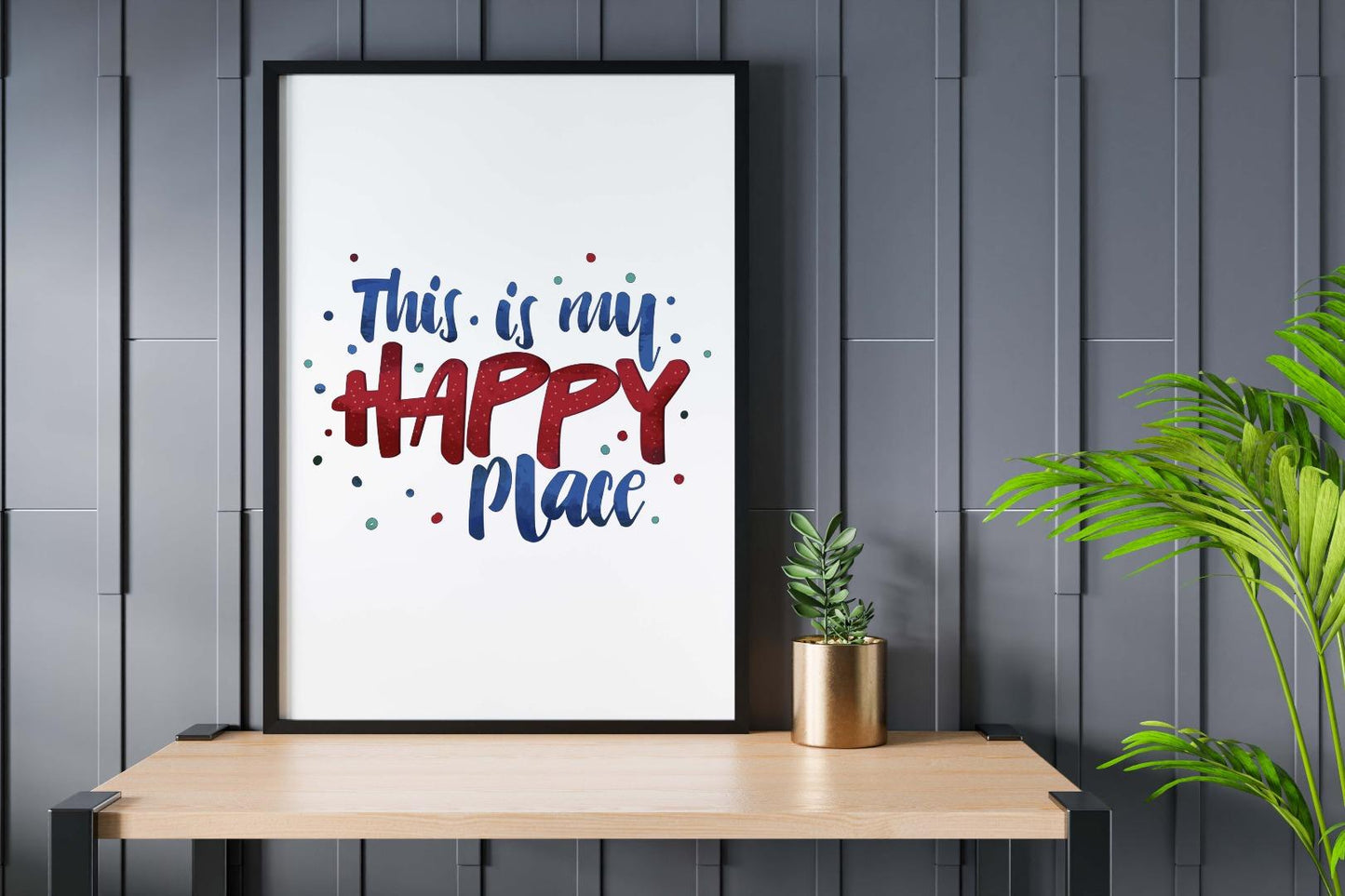 This Is My Happy Place Inspirational Positive Quote Poster Print Wall