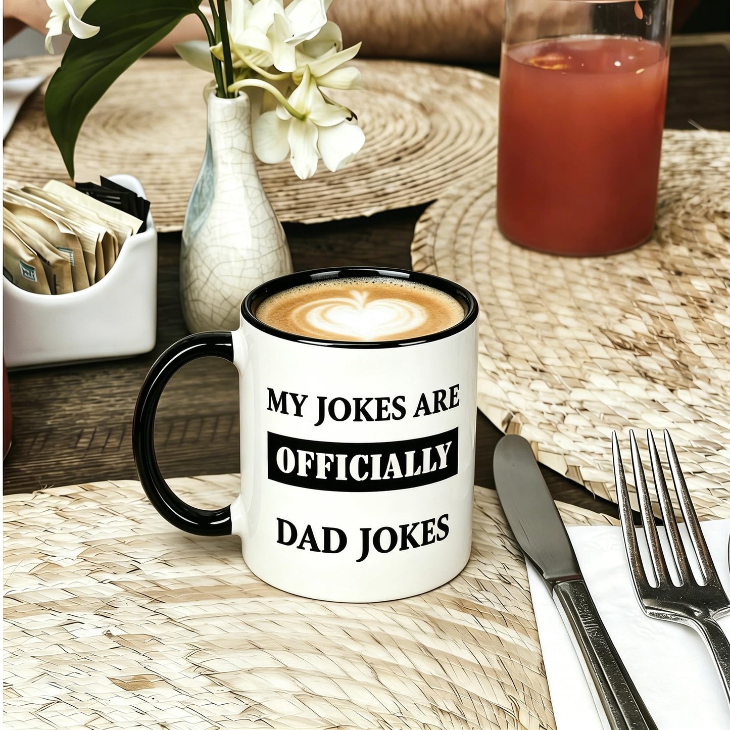 New Dad fathers day mug | Ceramic Coffee Mug | Father's Day Gift | Stylish Printed Design | Tea & Coffee Cup | 11oz | Black Two-Tone Design