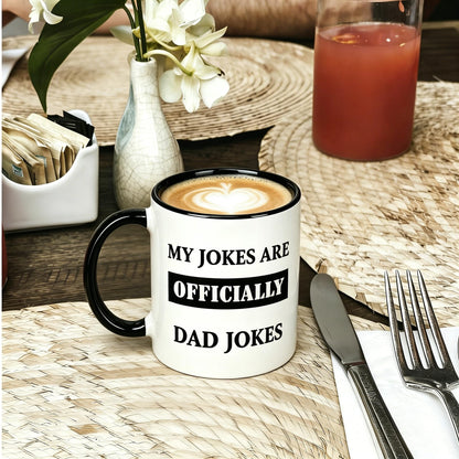 New Dad fathers day mug | Ceramic Coffee Mug | Father's Day Gift | Stylish Printed Design | Tea & Coffee Cup | 11oz | Black Two-Tone Design