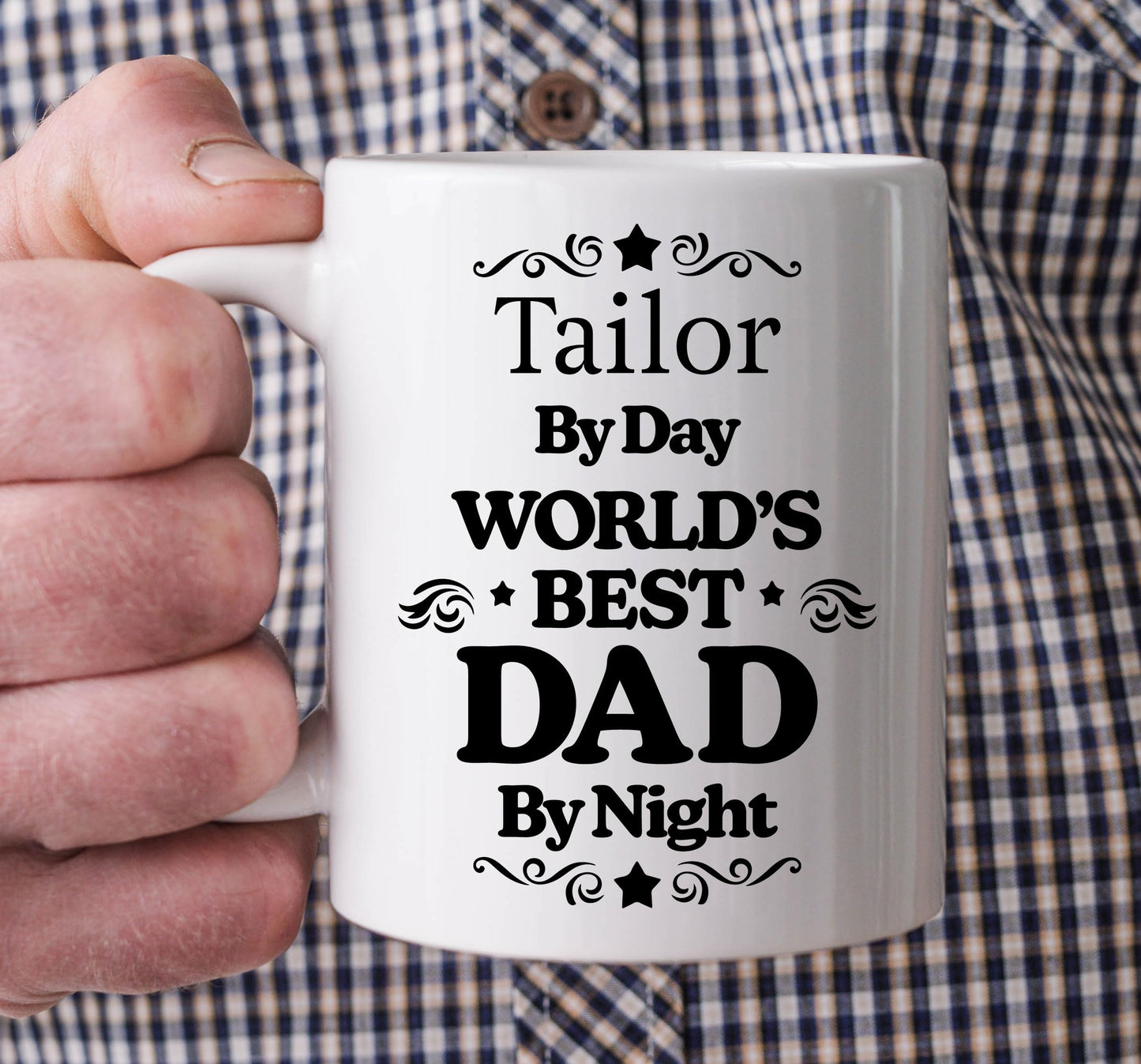 Father's Day for Tailor | Ceramic Coffee Mug | Father's Day Gift | Stylish Printed Design | Tea & Coffee Cup | 11oz