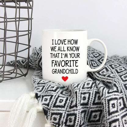 Mothers Day and Great Grandma Grandpa from Granddaughter Grandson | Ceramic Coffee Mug | Father's Day Gift | Stylish Printed Design | Tea & Coffee Cup | 11oz