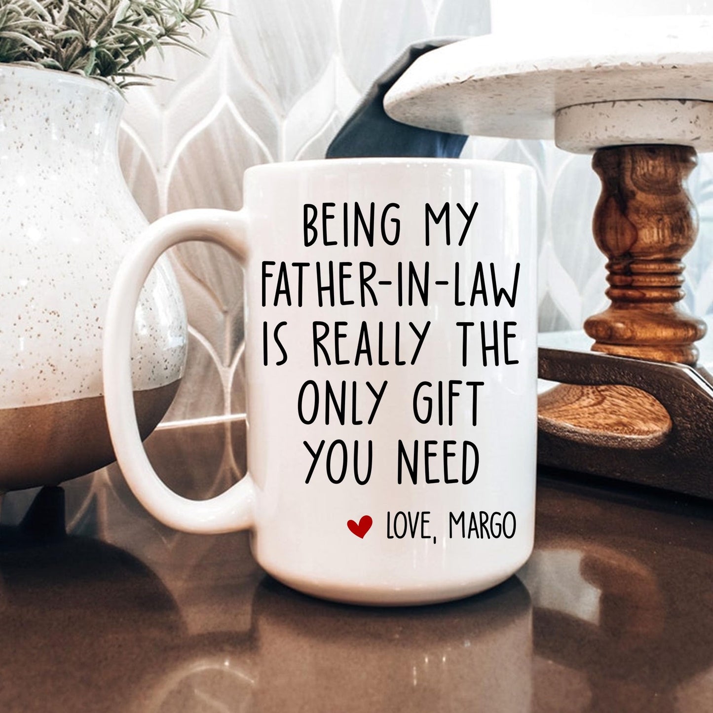 Personalized Being My Father | Ceramic Coffee Mug | Father's Day Gift | Stylish Printed Design | Tea & Coffee Cup | 11oz | Black Two-Tone Design