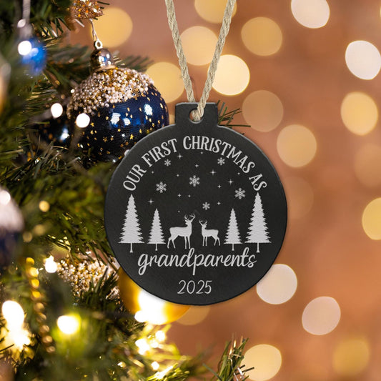 Personalised First Christmas As Grandparents Christmas Bauble Tree Hanging Decor Keepsake Gift