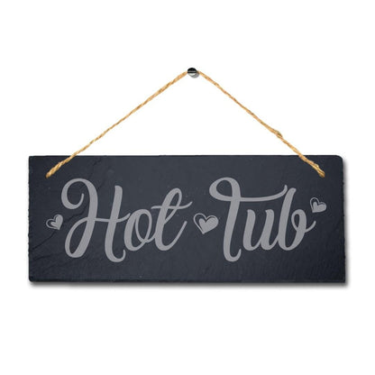 Hot Tub Love Laser Engraved Hanging Slate Pool Decor Ideal Gift Plaque Sign