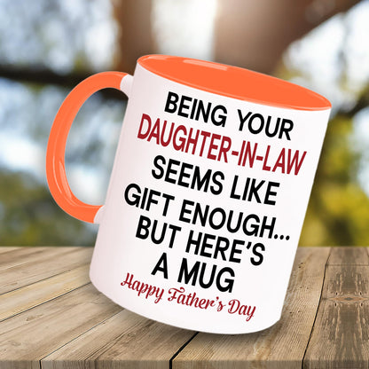 Custom Father | Ceramic Coffee Mug | Father's Day Gift | Stylish Printed Design | Tea & Coffee Cup | 11oz | Black Two-Tone Design