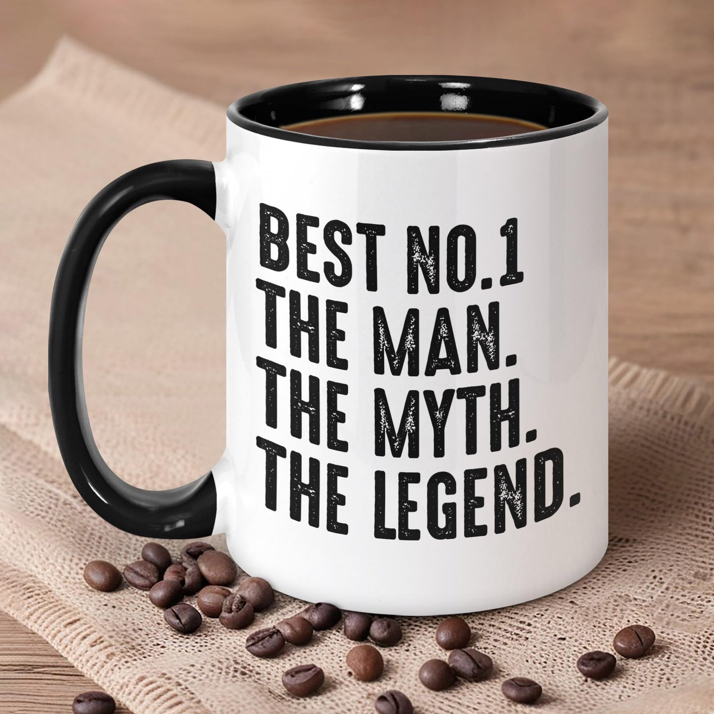 Brother in Law | Ceramic Coffee Mug | Father's Day Gift | Stylish Printed Design | Tea & Coffee Cup | 11oz | Black Two-Tone Design