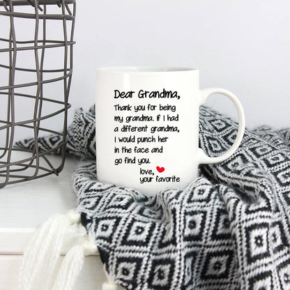 Mother's Day Funny Grandma from Grandson Granddaughter | Ceramic Coffee Mug | Father's Day Gift | Stylish Printed Design | Tea & Coffee Cup | 11oz