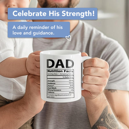 Funny for Dad | Ceramic Coffee Mug | Father's Day Gift | Stylish Printed Design | Tea & Coffee Cup | 11oz