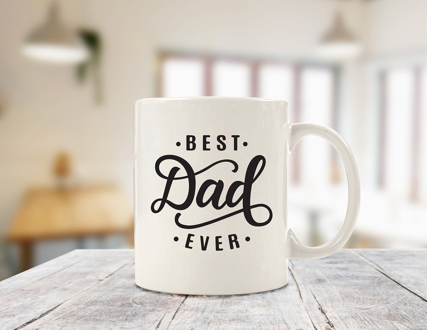 Best Dad Ever | Ceramic Coffee Mug | Father's Day Gift | Stylish Printed Design | Tea & Coffee Cup | 11oz