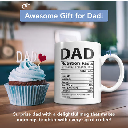 Funny for Dad | Ceramic Coffee Mug | Father's Day Gift | Stylish Printed Design | Tea & Coffee Cup | 11oz