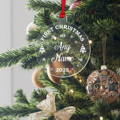Personalised First Christmas Bauble Any Name New Baby 1st Xmas Decoration Gift