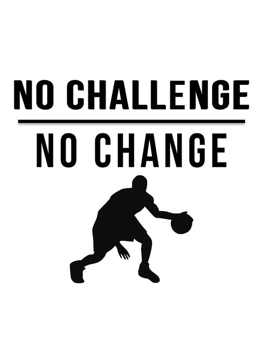 No Challange No Change Inspirational Positive Thoughts Quote Poster Print Wall
