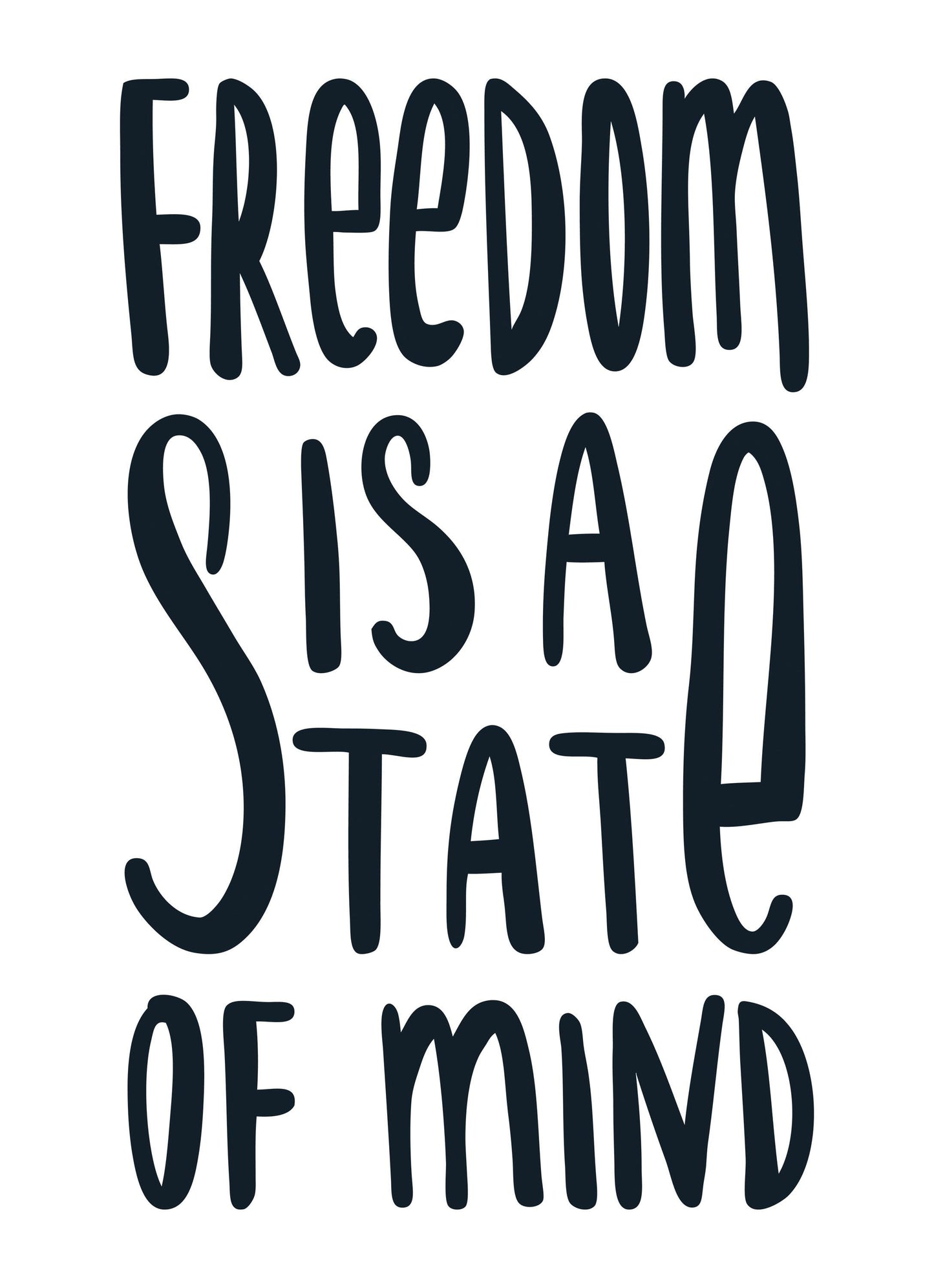 Freedom Is A State Of Mind Motivational Inspirational Love Positive Poster Wall
