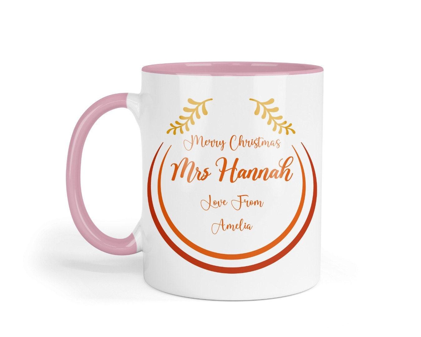 Personalised Teacher Appreciation Mug & Coaster Set For Teaching Assistant Custom Name Nursery Gift