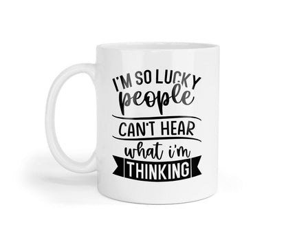Funny Novelty Mug & Coaster Set: I'm So Lucky Office Gift