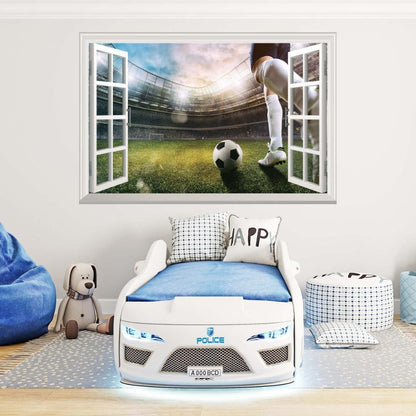 Football Stadium 3D Wall Sticker: Boys Sports Decor