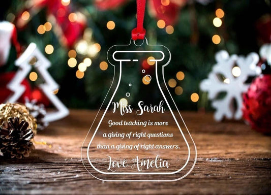 Personalised Christmas Bauble Chemistry Teacher Science Lover Xmas Gift Ornament